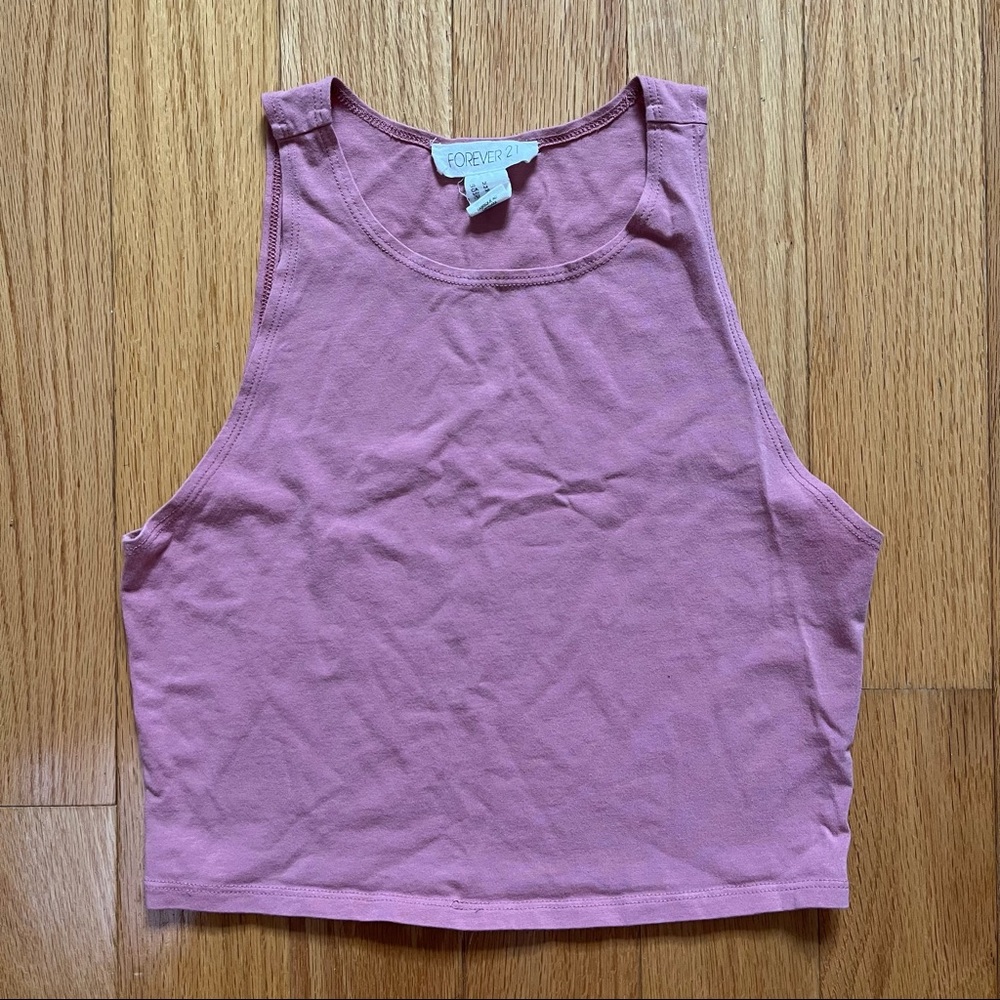 F21 pink crop top
